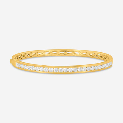 Mémoire - Channel Set Diamond Bangle 2.30ctw 18K Yellow Gold Bracelet FGCS123-18KY