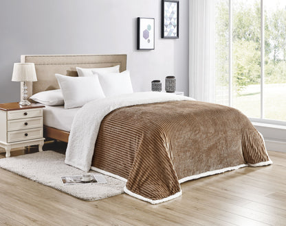 Corduroy Sherpa Blanket – Throw, Queen & King Sizes – Ultra Soft, Reversible, Cozy & Stylish