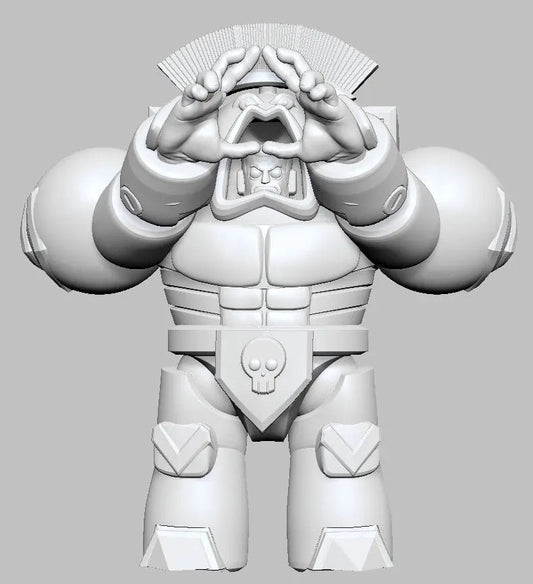 Captain Space King 2 by 3DArtGuy 32mm scale, 50mm, Miniature War Gaming Figure, Grim Dark, Space, Proxy, Space King