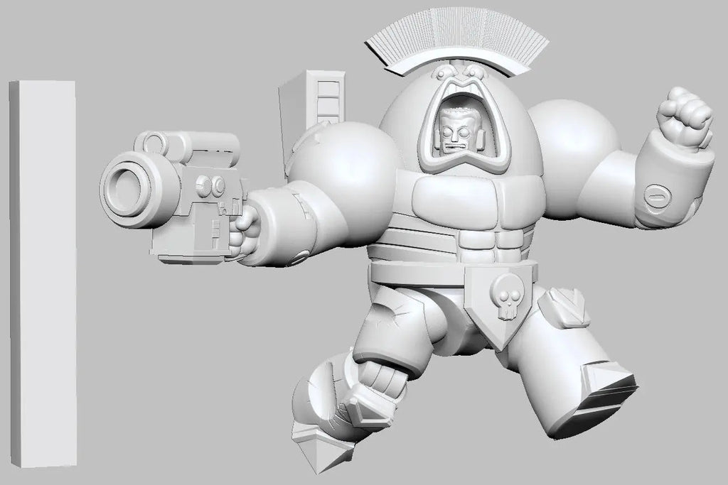 Captain Space King 2 by 3DArtGuy 32mm scale, 50mm, Miniature War Gaming Figure, Grim Dark, Space, Proxy, Space King