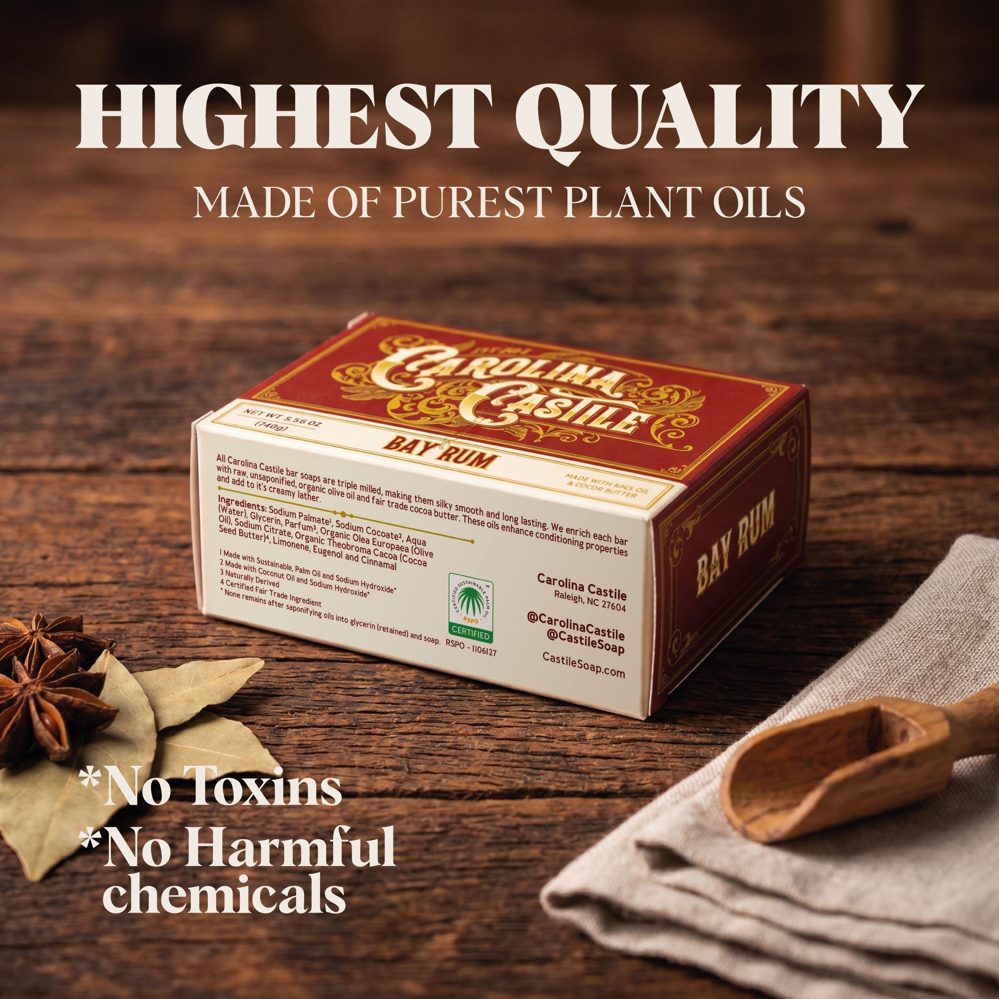 Bay Rum Castile Bar Soap