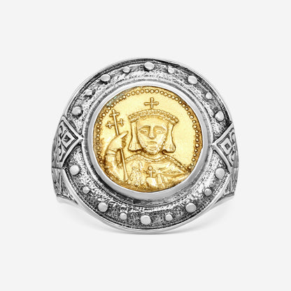 "KONSTANTINO – “Byzantium” Sterling Silver & Bronze Ring – DKJ497-300 S12  Ring Size: 12.0 Width: 0.38 in."