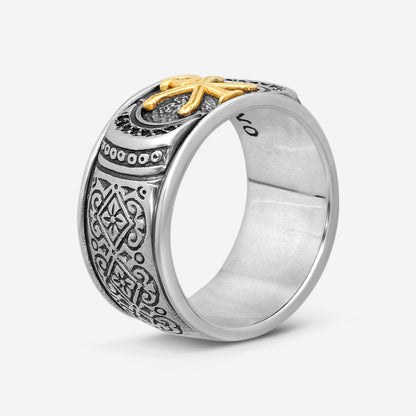 KONSTANTINO – “Stavros” Sterling Silver & 18K Yellow Gold, Black Spinel Ring (SPN: 0.14 ctw.) – DKJ829-130-292 S10

Center (SPN): 0.14 ct.
Ring Size: 10.0
Width: 0.38 in.