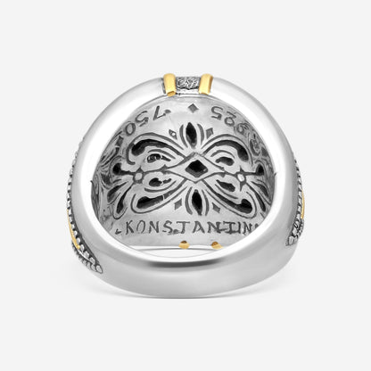 KONSTANTINO – “Angelic” Sterling Silver & 18K Yellow Gold, London Blue Topaz Ring (LBT: 0.0325 ct.) – DKJ928-298 S7

Center (LBT): 0.0325 ct.
Ring Size: 7.0
Width: 0.25 in.