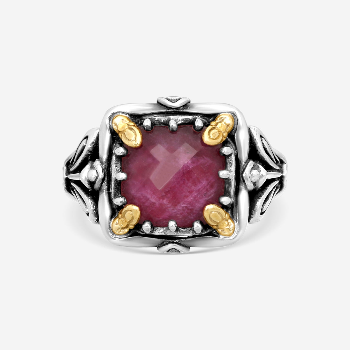 KONSTANTINO – “Gen K” Sterling Silver & 18K Yellow Gold, Ruby Doublet Ring (RD: 9.50 mm) – DKJ936-546 S7

Center (RD): 9.50 mm
Ring Size: 7.0
Width: 0.19 in.