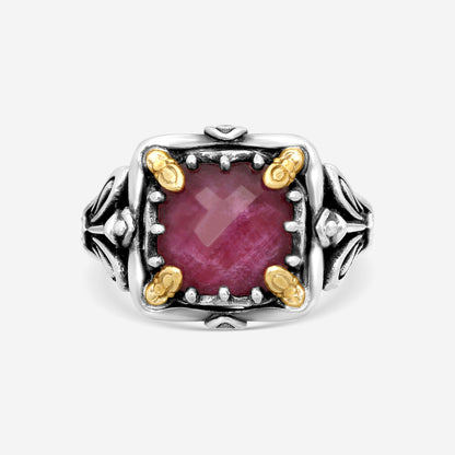 KONSTANTINO – “Gen K” Sterling Silver & 18K Yellow Gold, Ruby Doublet Ring (RD: 9.50 mm) – DKJ936-546 S7

Center (RD): 9.50 mm
Ring Size: 7.0
Width: 0.19 in.