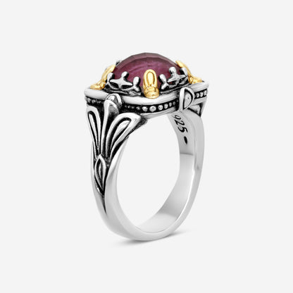 KONSTANTINO – “Gen K” Sterling Silver & 18K Yellow Gold, Ruby Doublet Ring (RD: 9.50 mm) – DKJ936-546 S7

Center (RD): 9.50 mm
Ring Size: 7.0
Width: 0.19 in.