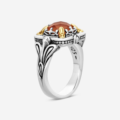 KONSTANTINO – “Gen K” Sterling Silver & 18K Yellow Gold, Carnelian Doublet Ring (CD: 9.50 mm) – DKJ936-547 S7

Center (CD): 9.50 mm
Ring Size: 7.0
Width: 0.19 in.