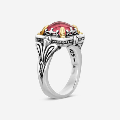 KONSTANTINO – “Gen K” Sterling Silver & 18K Yellow Gold, Tulite Doublet Ring (TD: 9.50 mm) – DKJ936-548 S7

Center (TD): 9.50 mm
Ring Size: 7.0
Width: 0.19 in.
