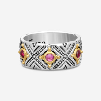 KONSTANTINO – “Dome” Sterling Silver & 18K Yellow Gold, Corundum Ring (COR: 3 mm) – DKJ974-538 S7

Center (COR): 3 mm
Ring Size: 7.0
Width: 0.38 in.