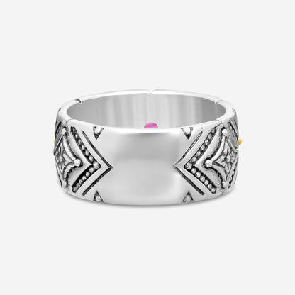 KONSTANTINO – “Dome” Sterling Silver & 18K Yellow Gold, Corundum Ring (COR: 3 mm) – DKJ974-538 S7

Center (COR): 3 mm
Ring Size: 7.0
Width: 0.38 in.