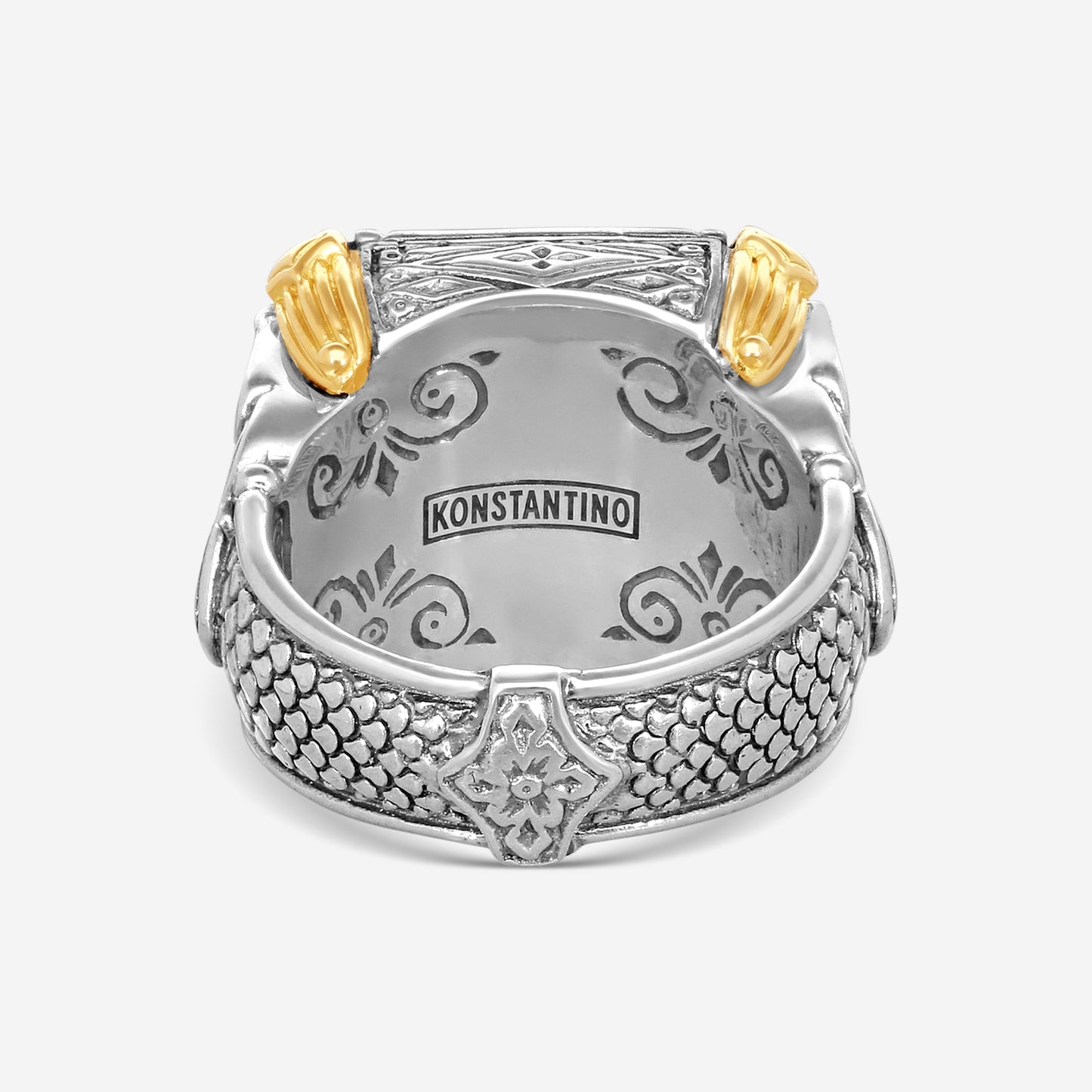 KONSTANTINO – “Sparta” Sterling Silver & 18K Yellow Gold, Onyx Ring (ONX: 19.4 x 14.8 mm) – DMK2030-331

Center (ONX): 19.4 x 14.8 mm
Ring Size: 10.0
Width: 0.31 in.