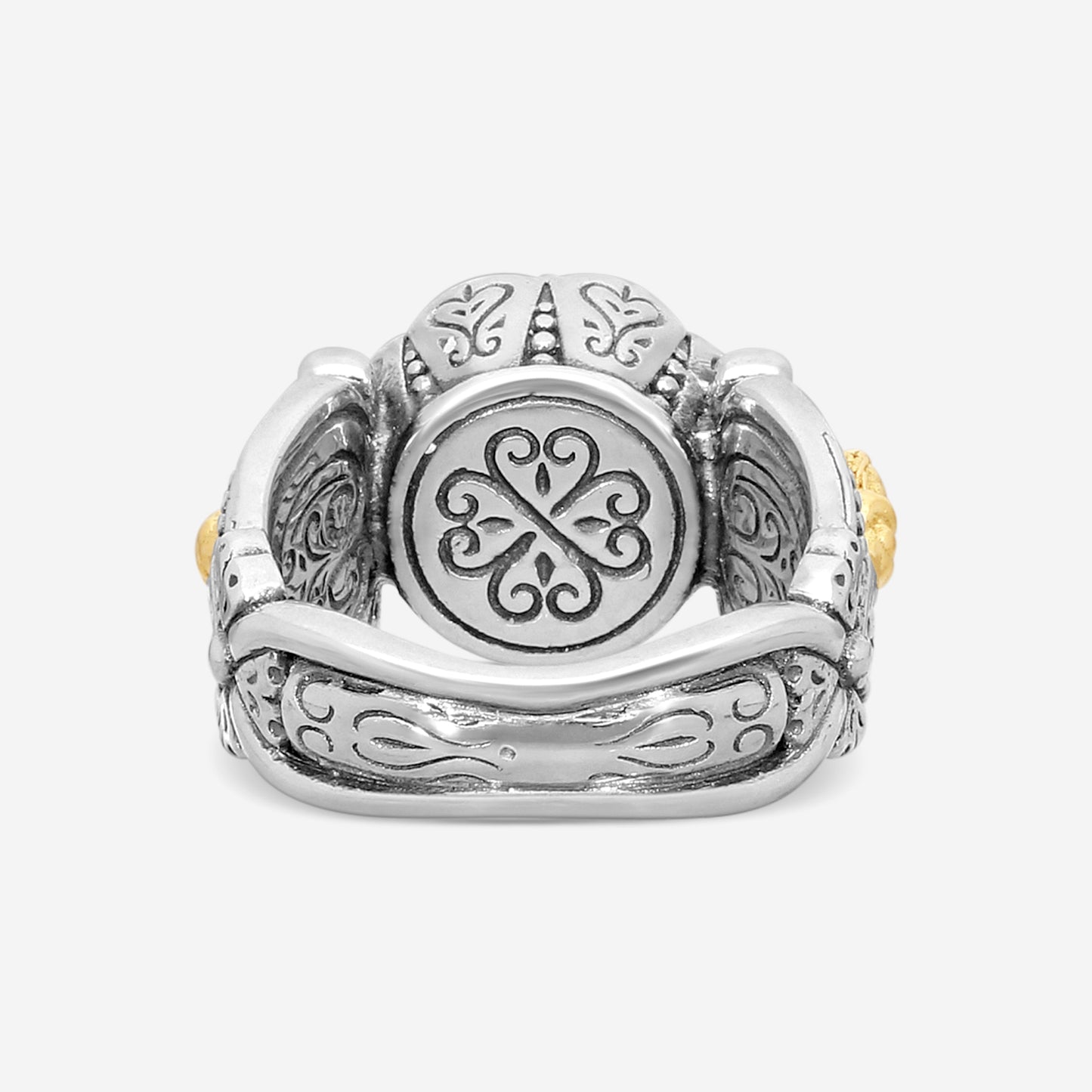 KONSTANTINO – “Angelic” Sterling Silver & 18K Yellow Gold, Pink Tourmaline Doublet Ring (PTD: 6 mm) – DMK2141-530 S6

Center (PTD): 6 mm
Ring Size: 6.0
Width: 0.12 in.