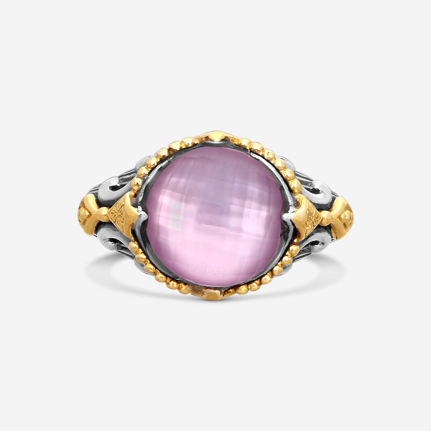 KONSTANTINO – “Gen K 2” Sterling Silver & 18K Yellow Gold, Pink Corundum Doublet Ring (PCD: 11.5 mm) – DMK2149-652 S7

Center (PCD): 11.5 mm
Ring Size: 7.0
Width: 0.12 in.