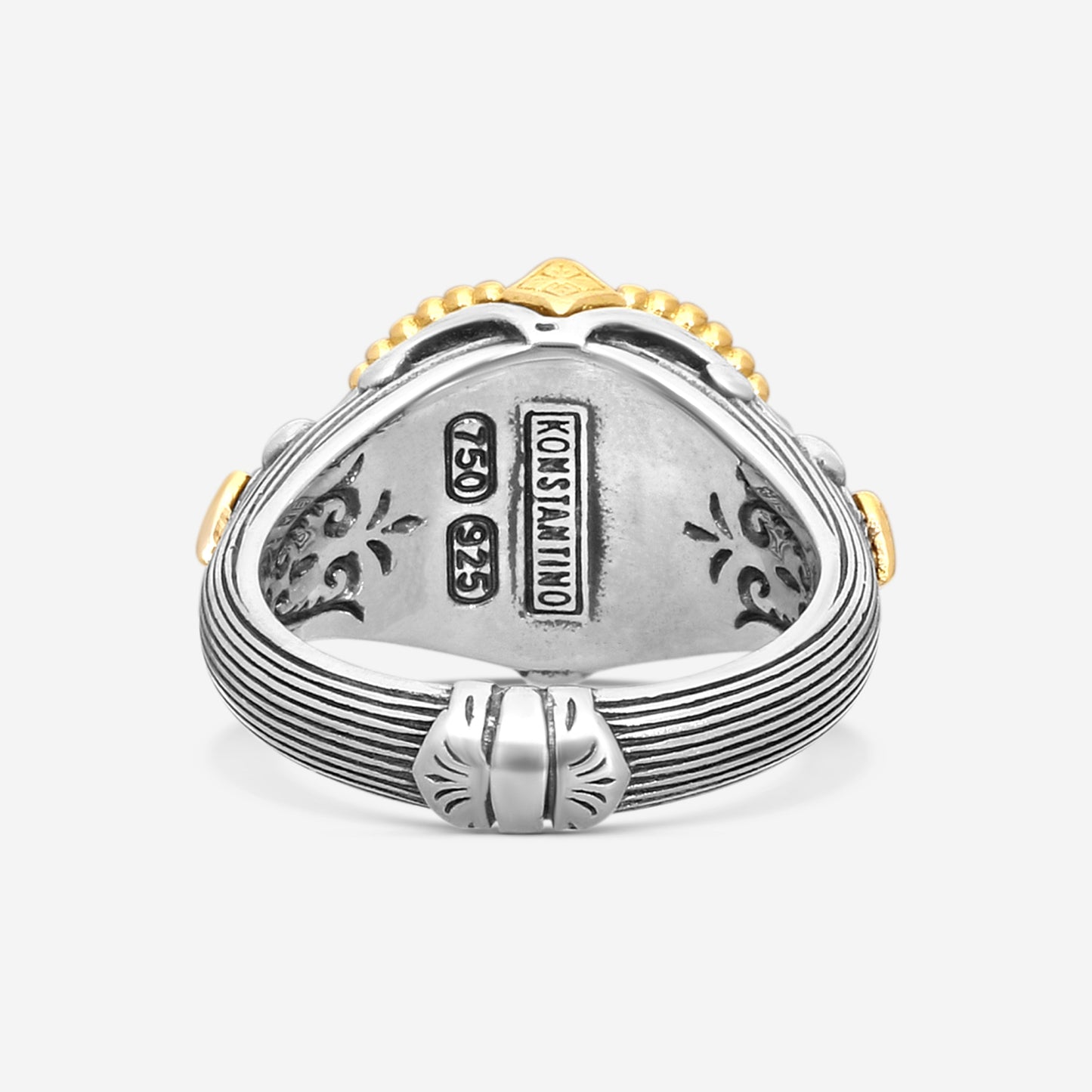 KONSTANTINO – “Gen K 2” Sterling Silver & 18K Yellow Gold, Pink Corundum Doublet Ring (PCD: 11.5 mm) – DMK2149-652 S7

Center (PCD): 11.5 mm
Ring Size: 7.0
Width: 0.12 in.