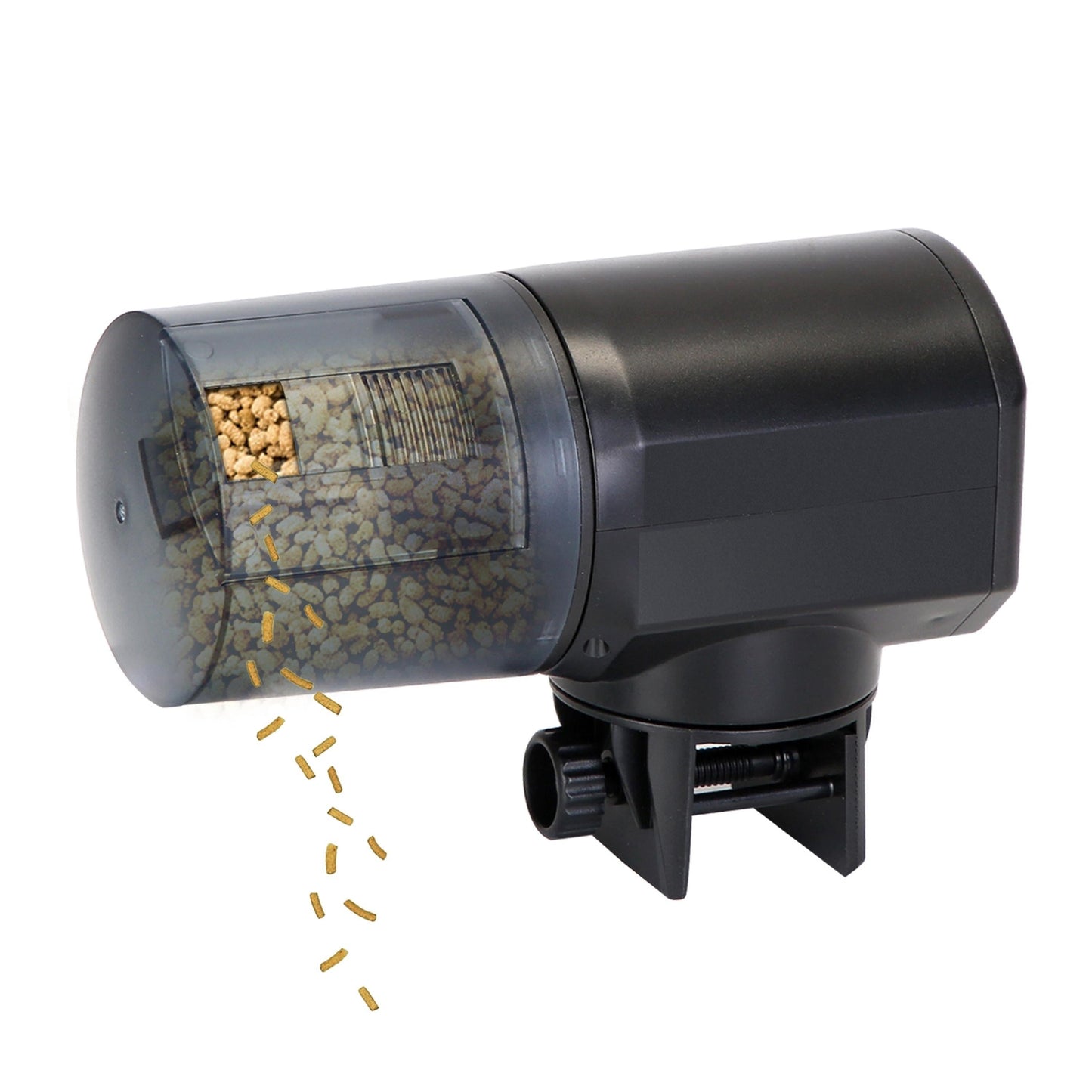 Automatic Fish Feeder 8.45OZ Capacity Electric Fish Food Dispenser for Fish Tank Aquarium Moisture-Proof Fish Feed Timer with 4 Programmable Modes Adj