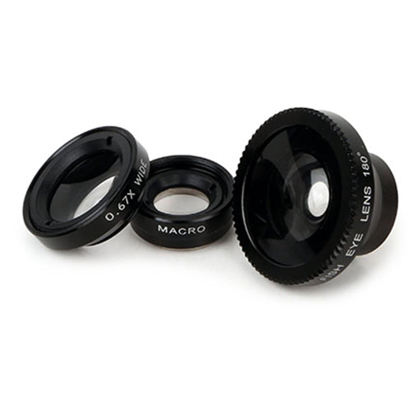 Phone Camera Lens Kit Magnetic 180°Fisheye Lens 0.67xWide Angle 10X Macro Lens for iPhone X /8/7/6s Samsung Galaxy S10/S9