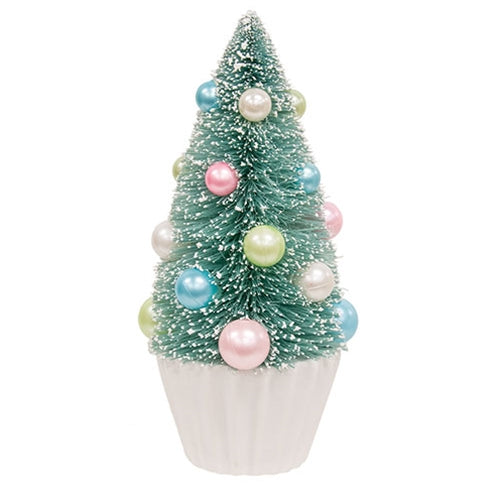 Spring or Christmas Teal Bottle Brush Tree