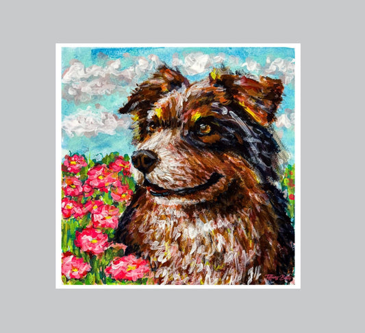 Awestruck Aussie - Fine Art Print - 8” x 8”