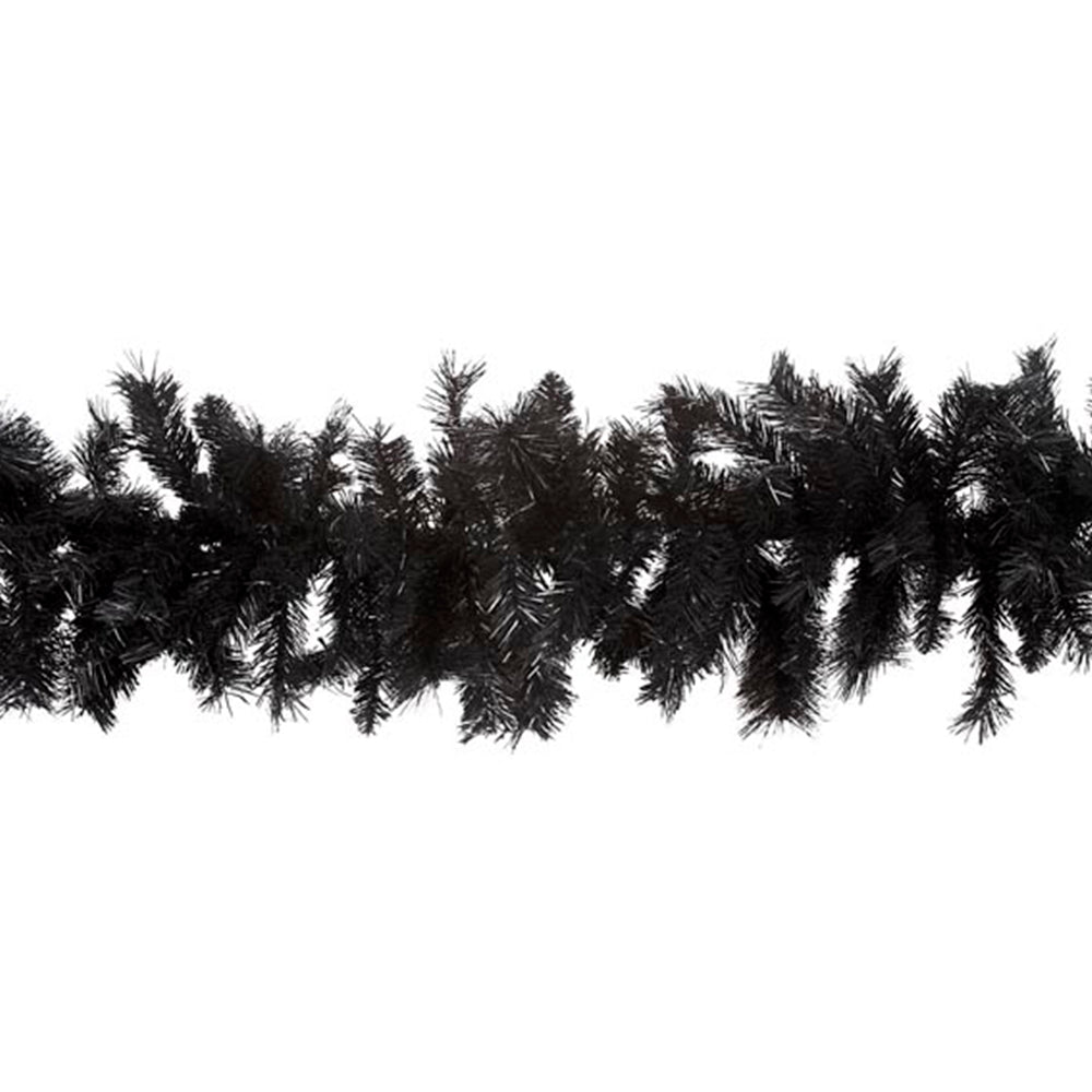9' x 10" Artificial Christmas Garland - Black