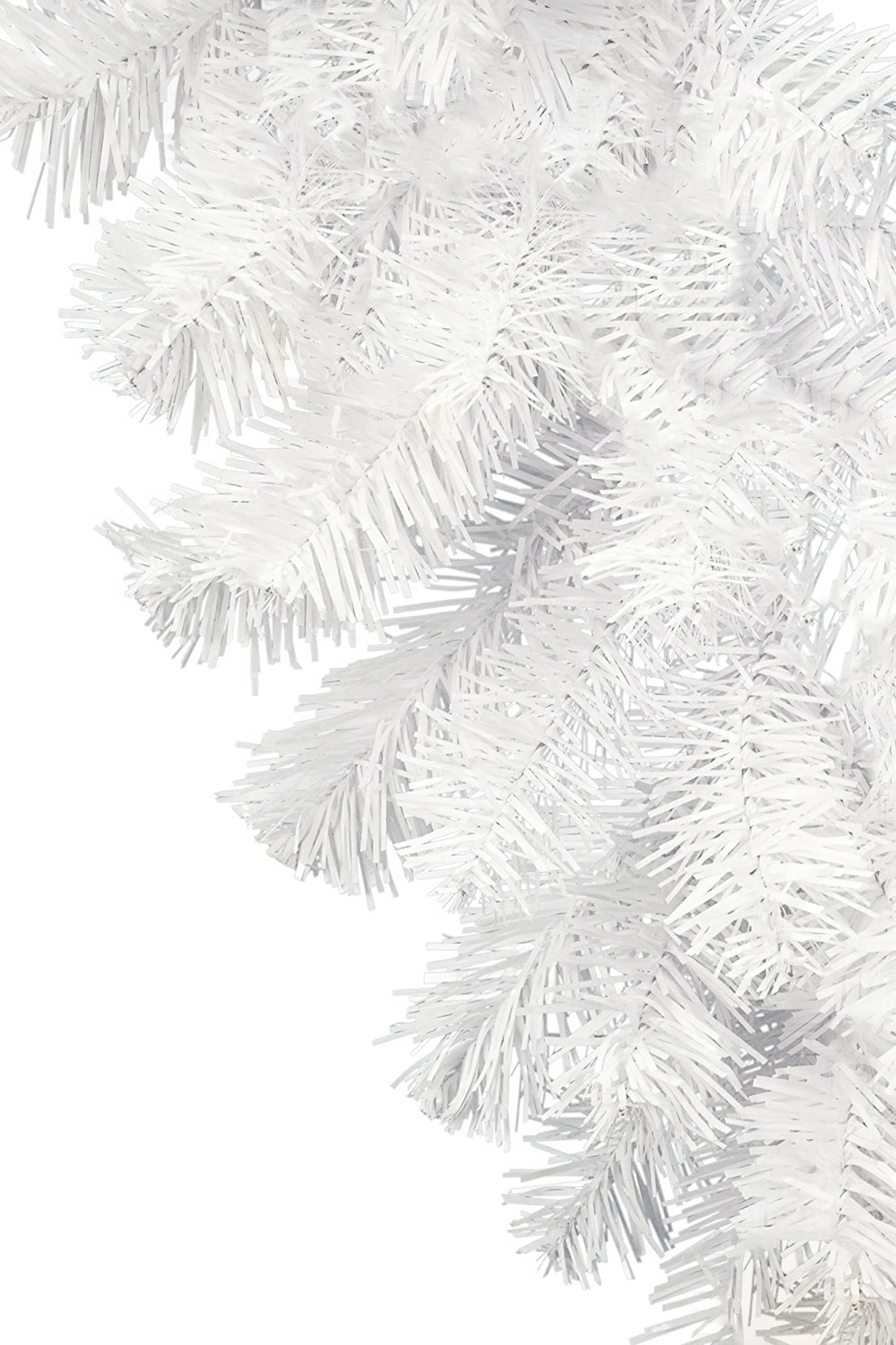 9' White Tapered Salem Pine Garland