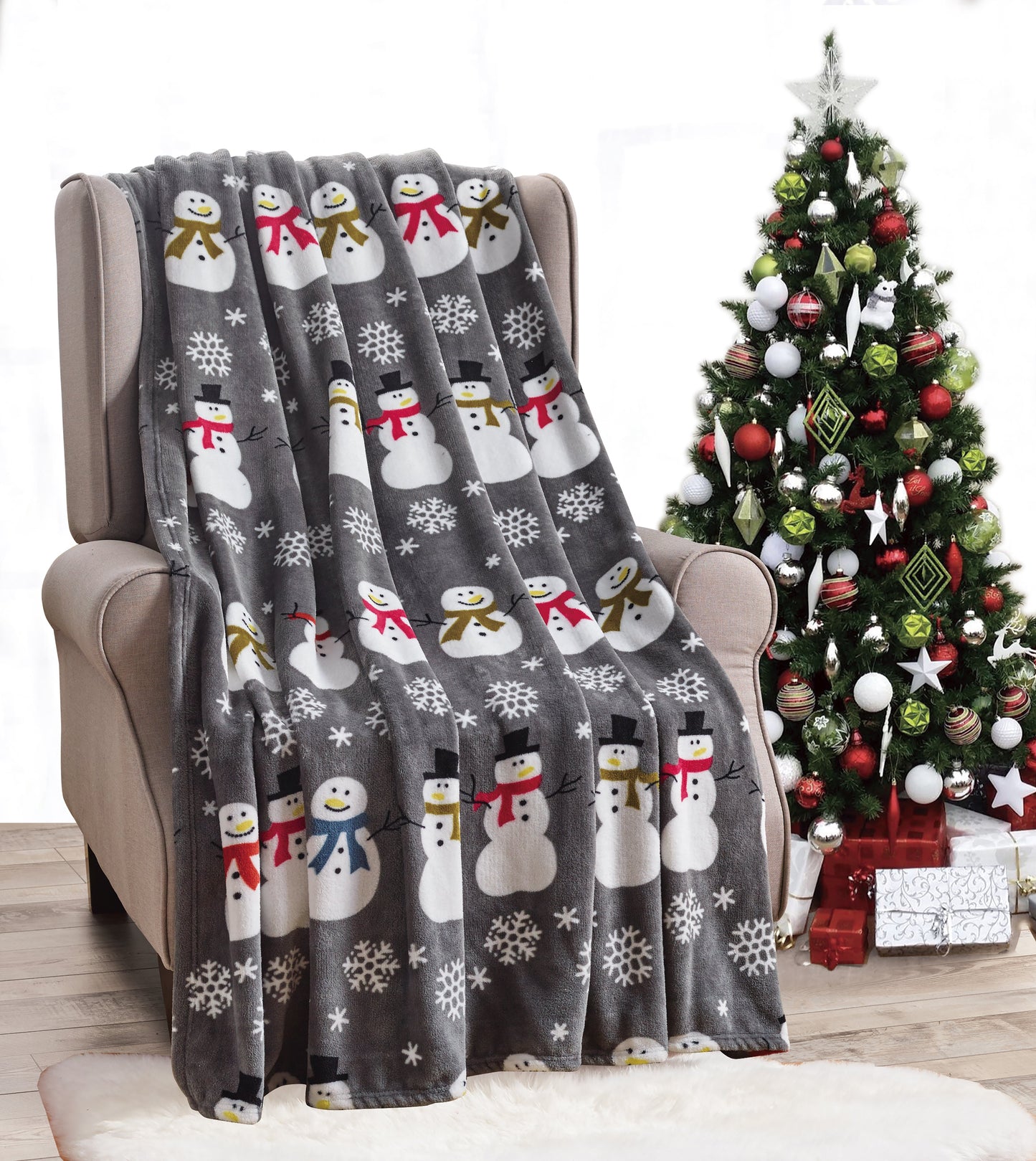 Christmas Blanket Cozy Festive Holiday Throw Blanket 50" x 60"