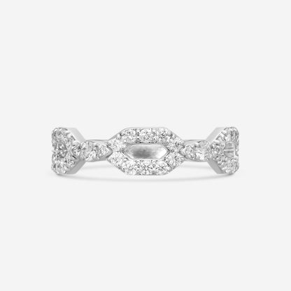 Hearts on Fire - 18k White Gold Open Regal Diamond 0.50 ctw Band Ring Size 6.5 HBAHOFOREGD00498W-C