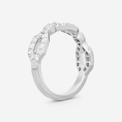 Hearts on Fire - 18k White Gold Open Regal Diamond 0.50 ctw Band Ring Size 6.5 HBAHOFOREGD00498W-C
