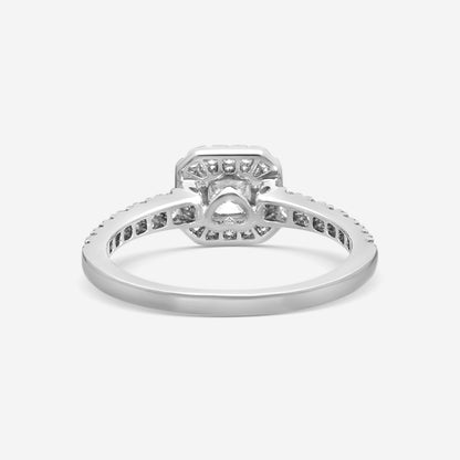 Hearts on Fire - 18K White Gold Transcend Premier Dream Halo Engagement Ring .85 ct Size 6.5 HBRTCPD00908WA-C
