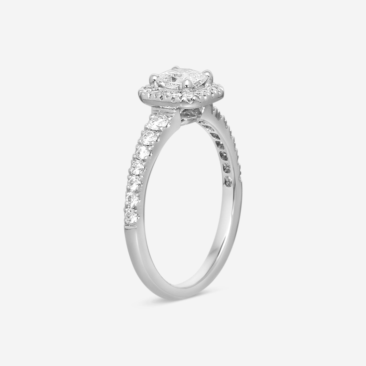Hearts on Fire - 18K White Gold Transcend Premier Dream Halo Engagement Ring .85 ct Size 6.5 HBRTCPD00908WA-C