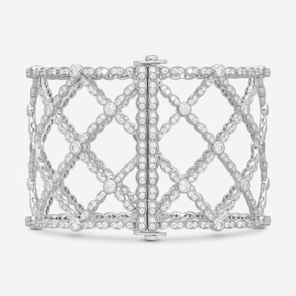 Hearts on Fire - 18K Lorelei Lattice Diamond Intensive Bangle 8ct HFBLORDILAT08308W