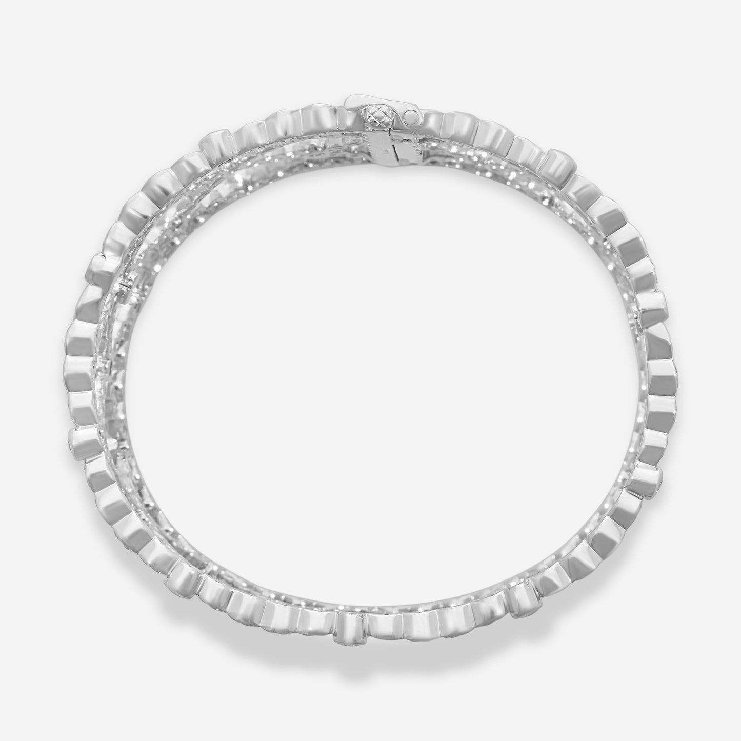 Hearts on Fire - 18K Lorelei Lattice Diamond Intensive Bangle 8ct HFBLORDILAT08308W