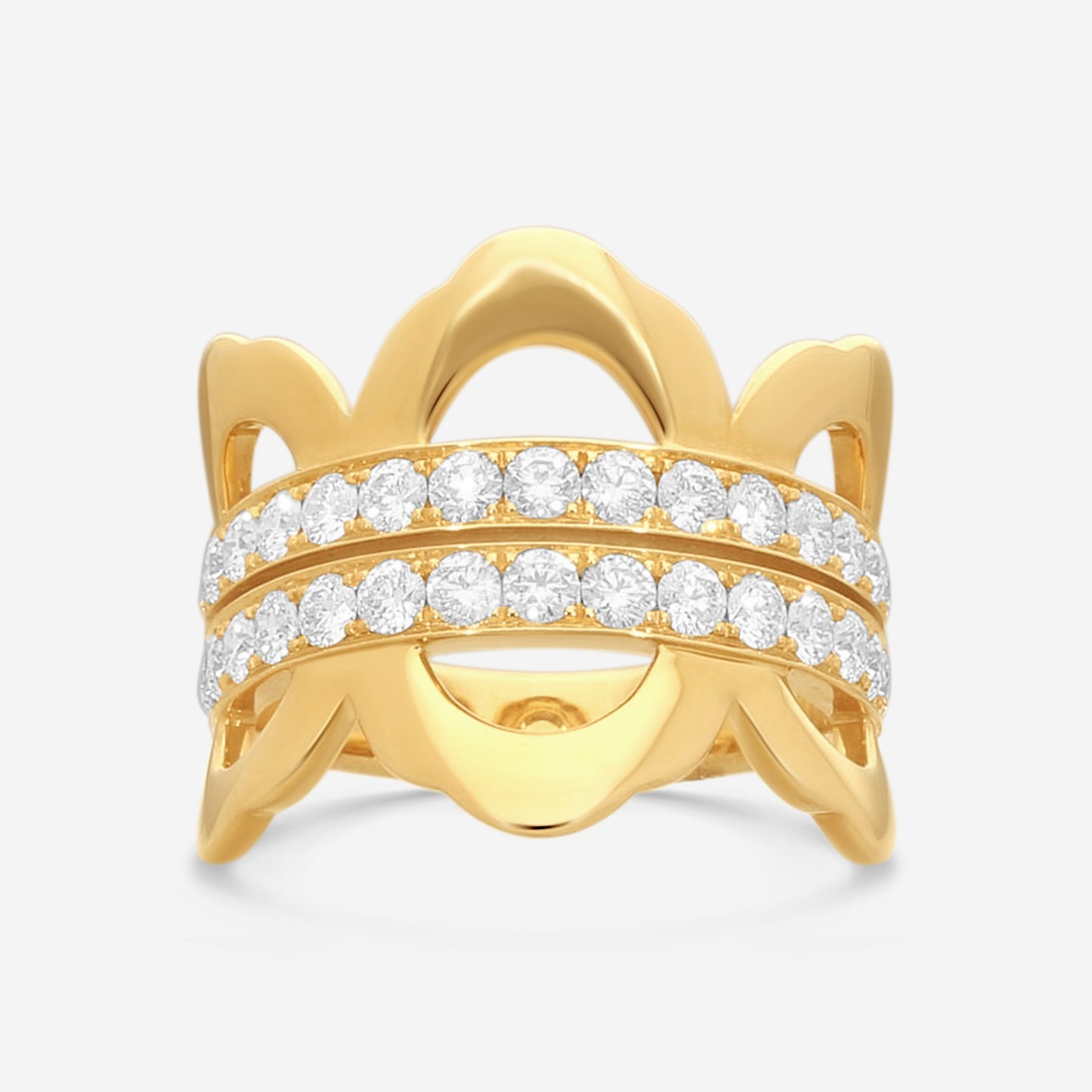 Hearts On Fire Lorelei - 18K Yellow Gold Diamond Ring Sz. 5.5 HFRLORL01058Y