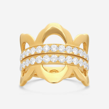 Hearts On Fire Lorelei - 18K Yellow Gold Diamond Ring Sz. 5.5 HFRLORL01058Y
