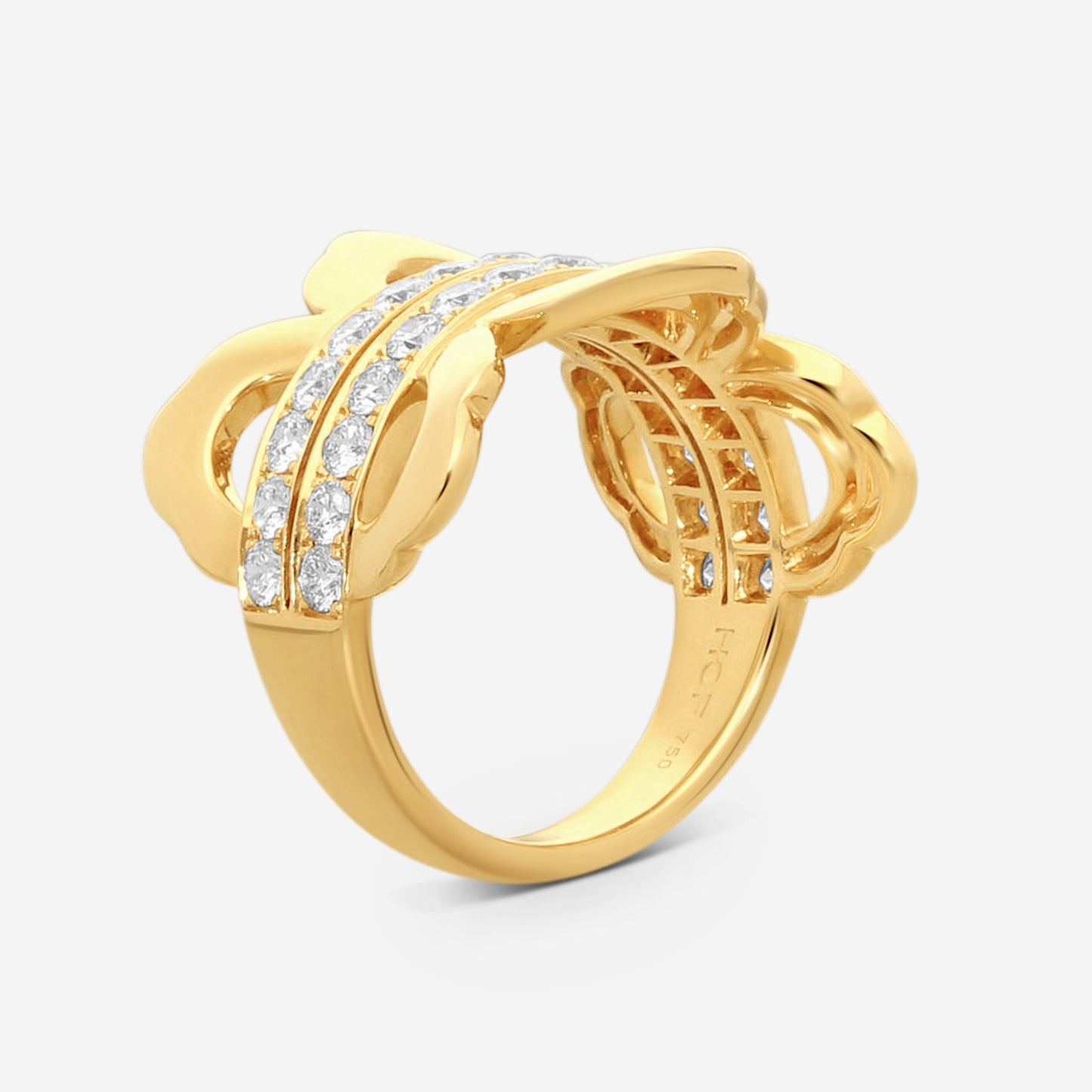 Hearts On Fire Lorelei - 18K Yellow Gold Diamond Ring Sz. 5.5 HFRLORL01058Y
