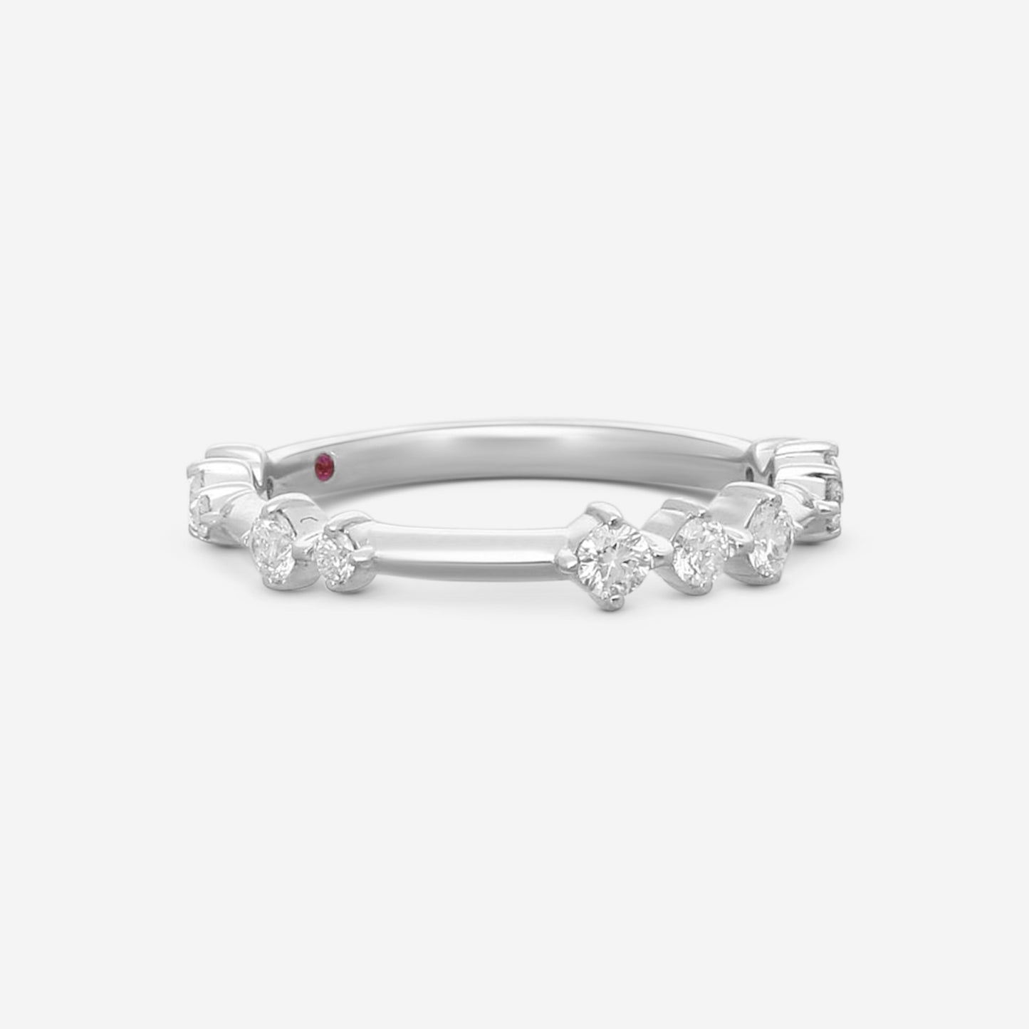 Hearts on Fire - 18k White Gold "Love" Code Diamond 0.36ctw Band Ring Size 6.5 HP-HBA75648W-C
