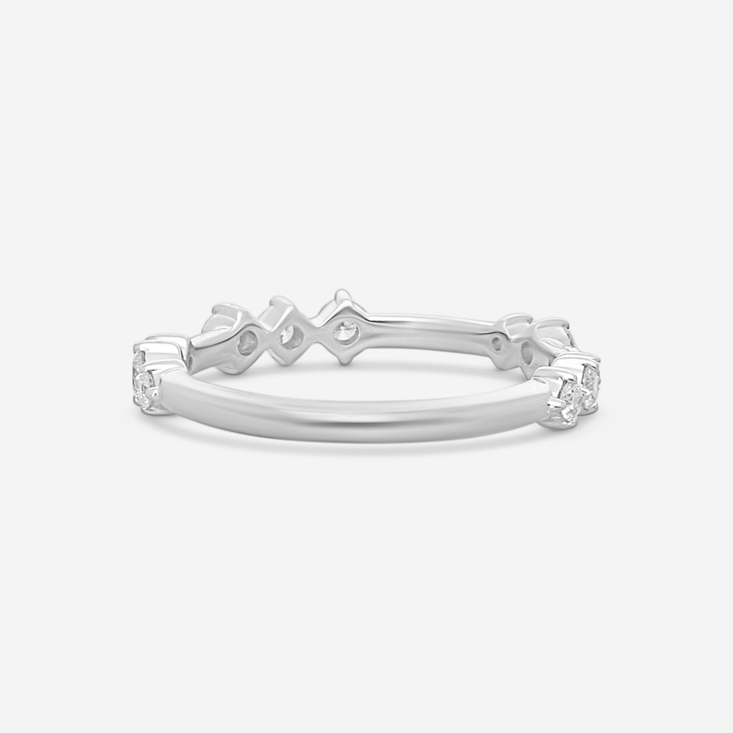 Hearts on Fire - 18k White Gold "Love" Code Diamond 0.36ctw Band Ring Size 6.5 HP-HBA75648W-C
