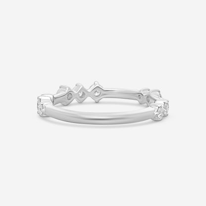 Hearts on Fire - 18k White Gold "Love" Code Diamond 0.36ctw Band Ring Size 6.5 HP-HBA75648W-C