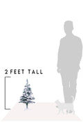 Tabletop Snow Flocked Tabletop Tree with Stand