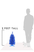 3' Blue Tabletop Christmas Tree