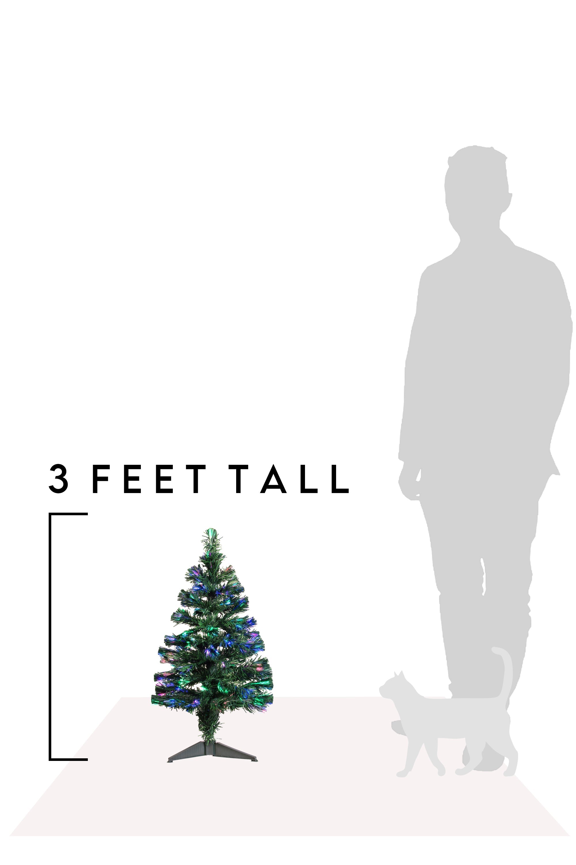 3' Fiber Optic Halloween Tree