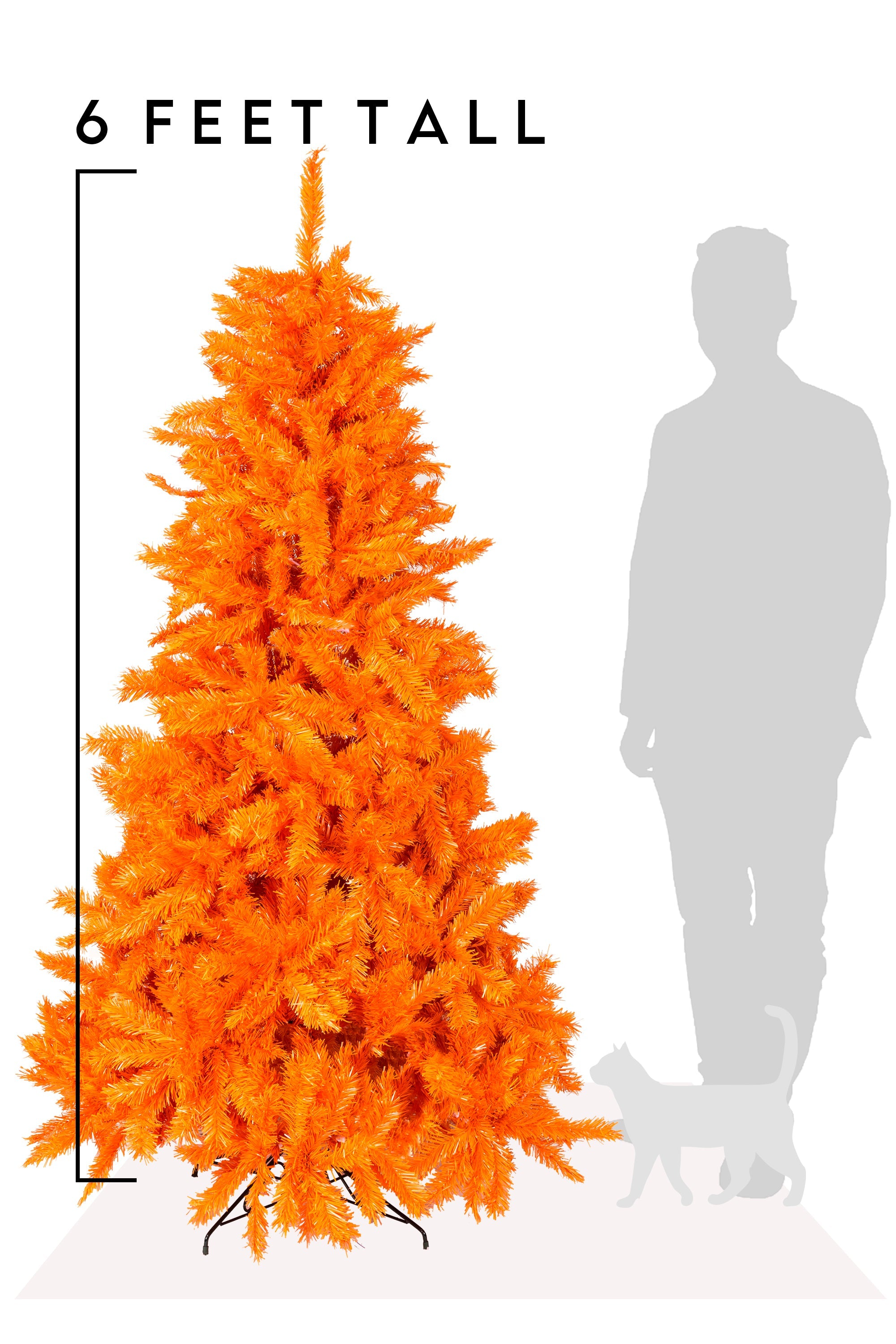 6' Orange Norway Pine Christmas Tree