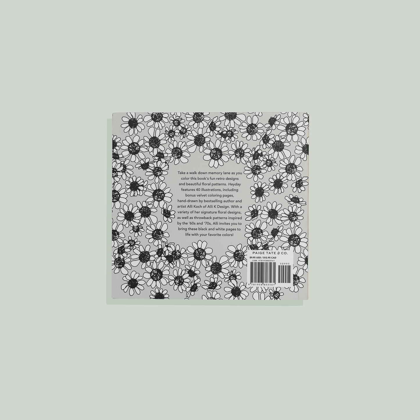 Heyday (Mini) : A Retro Flower Design Coloring Book