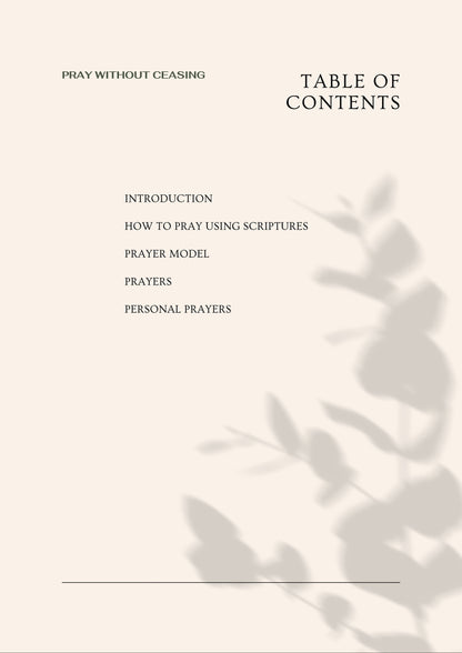 PRAY WITHOUT CEASING - Digital Download