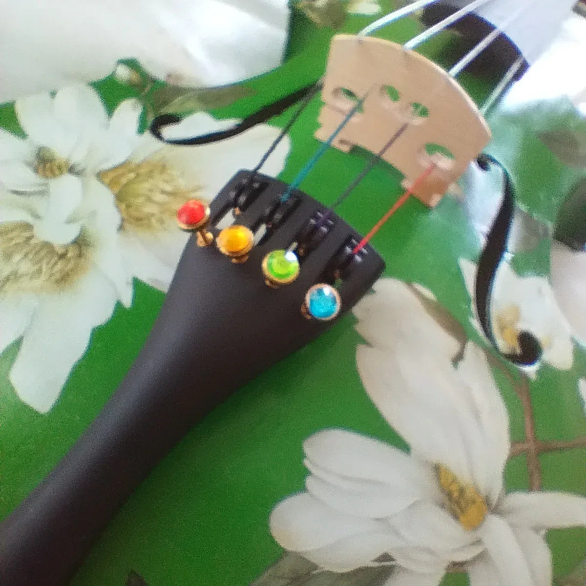 Color Coded Crystaline Violin Tailpiece