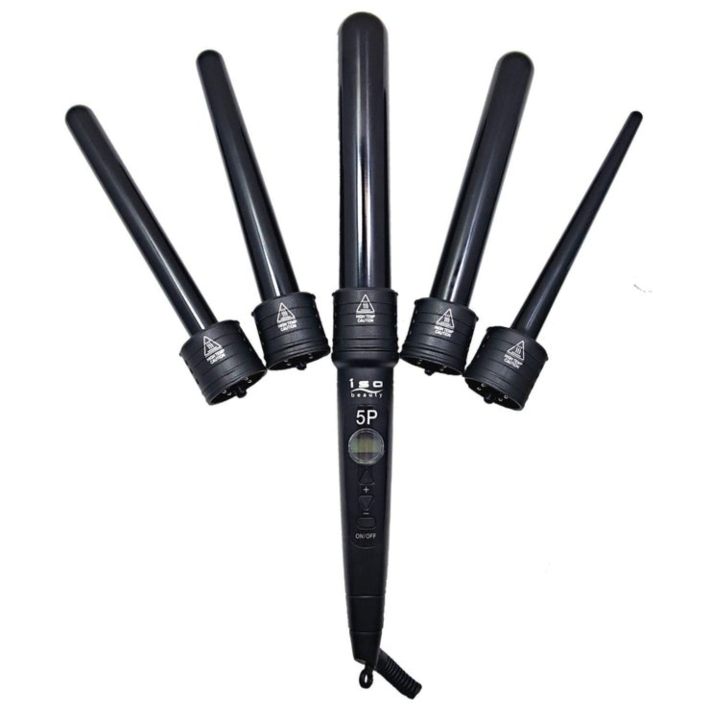 The 5P 5-in-1 Digital Pro Interchangeable Ceramic Curling Wand Set