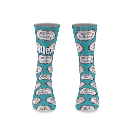 Happy Birthday Socks – Personalized with Any Name | Novelty Gift Socks