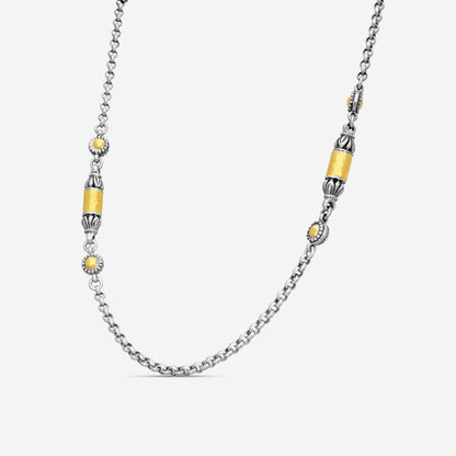 KONSTANTINO – “Aspasia” Sterling Silver & 18K Yellow Gold Necklace – KOKJ259-130-18 2U

Chain Length: 18.0 in.