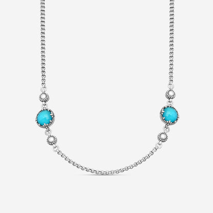 KONSTANTINO – “Gen K 2” Sterling Silver, Blue Spinel Doublet Necklace (SPN: 8 mm) – KOKJ501-131-650-18 2U

Chain Length: 18.0 in.