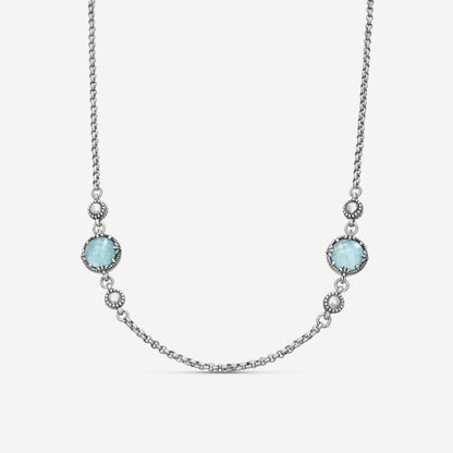 KONSTANTINO – “Gen K 2” Sterling Silver, Aquamarine Triplet Necklace (AT: 8 mm) – KOKJ501-131-655-18 2U

Chain Length: 18.0 in.